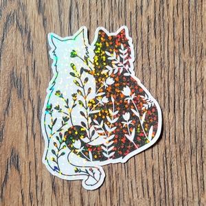 Black & White Holographic Sticker // planner stickers